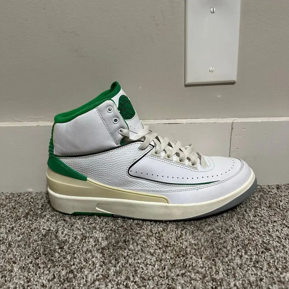 NIKE Men's Air Jordan 2 Retro Lucky Green Shoes Size 10.5 - Picture 5 of 11